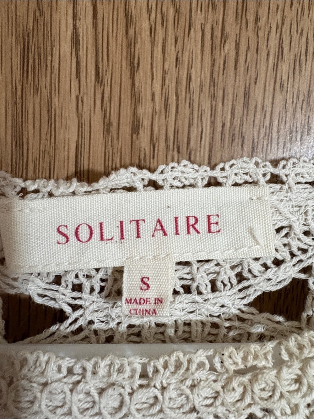 Solitaire Crochet Top in Cream - Picture 2 of 7
